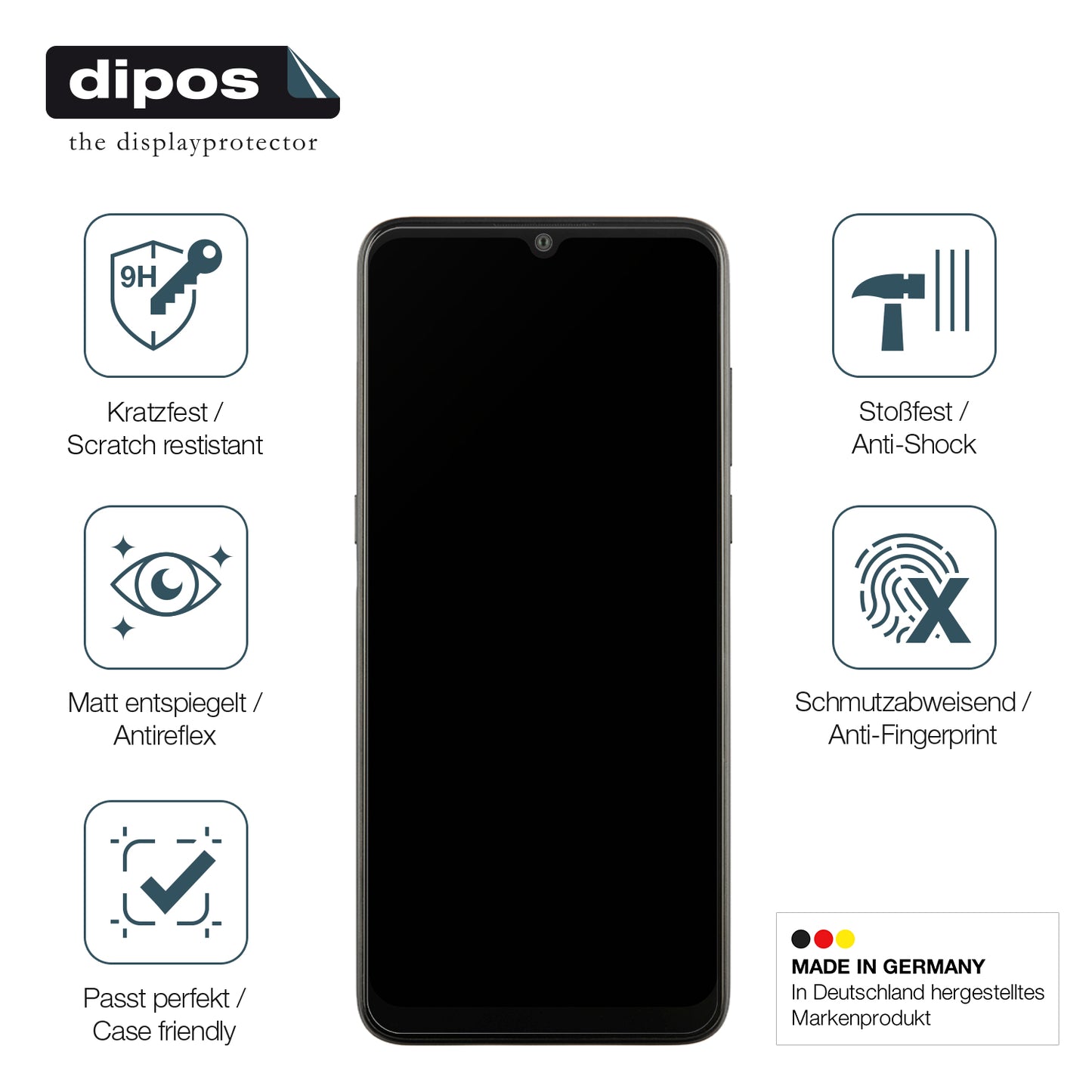 Displayschutz hergestellt in Deutschland, höchste Qualität made in Germany