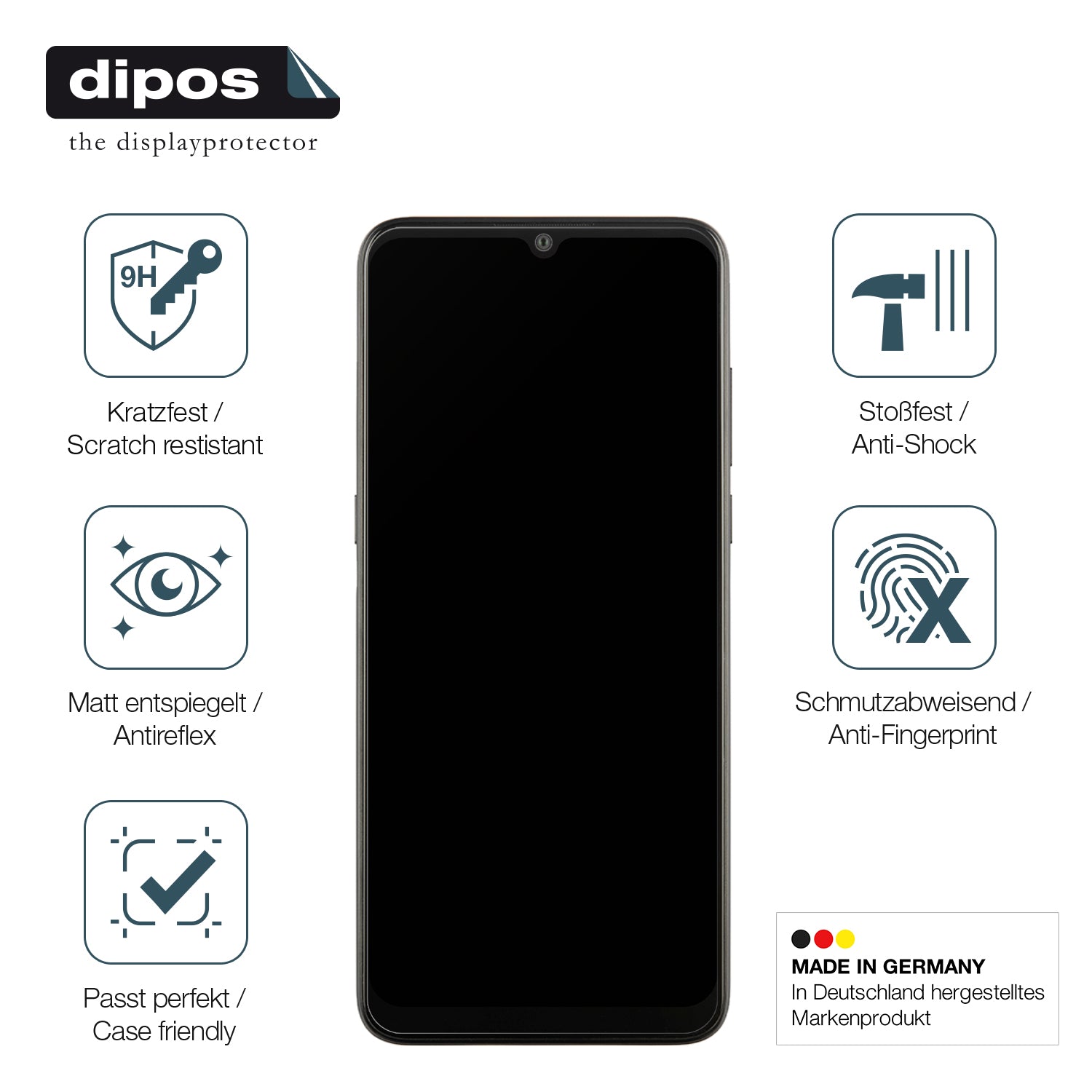Displayschutz hergestellt in Deutschland, höchste Qualität made in Germany