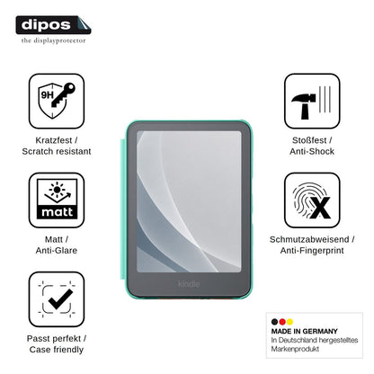 2x Screen Protector for Amazon Kindle Colorsoft Kids 2026 matte Flexible Glass 9H dipos
