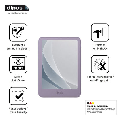 2x Screen Protector for Amazon Kindle Paperwhite 2026 matte Flexible Glass 9H dipos