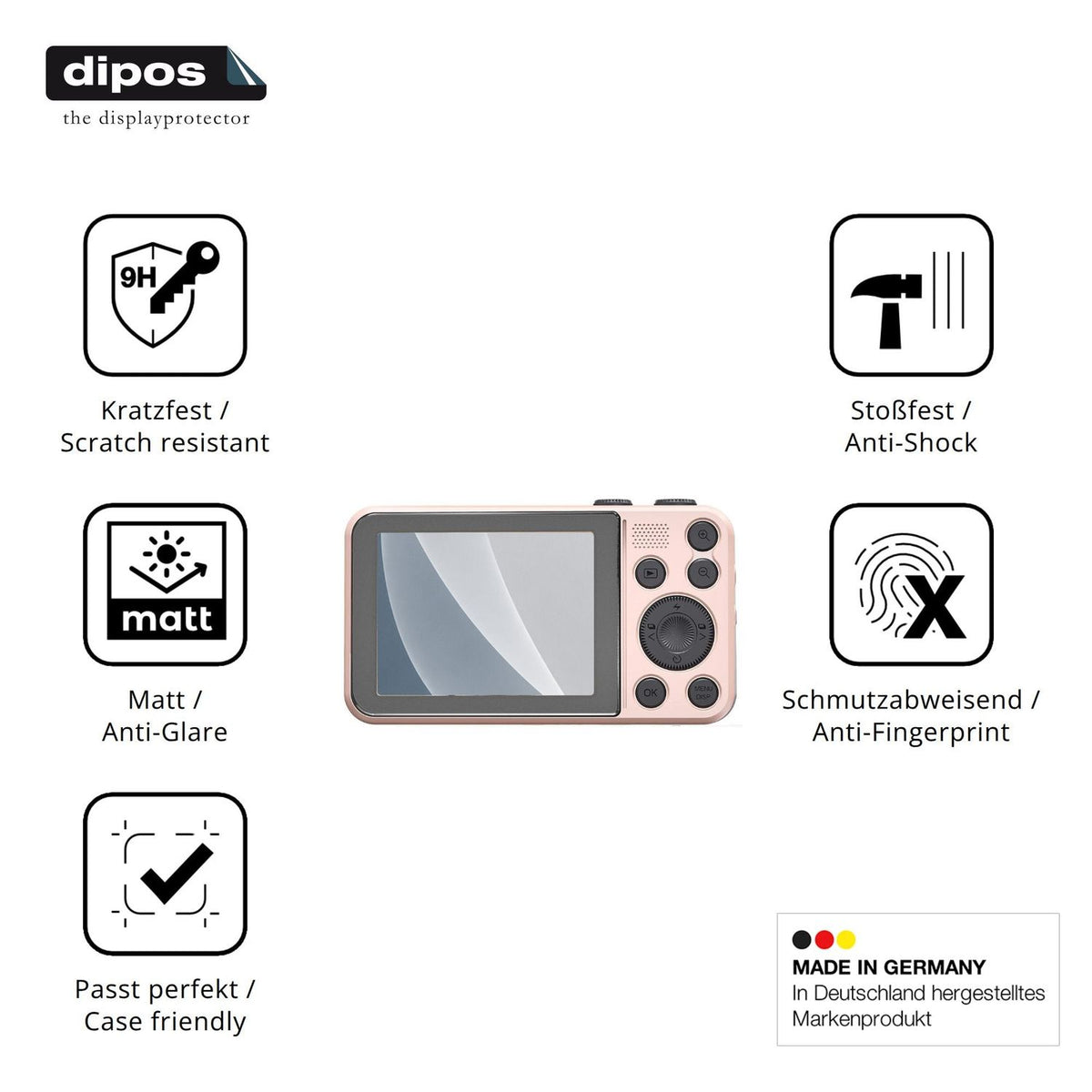 Displayschutz hergestellt in Deutschland, höchste Qualität made in Germany