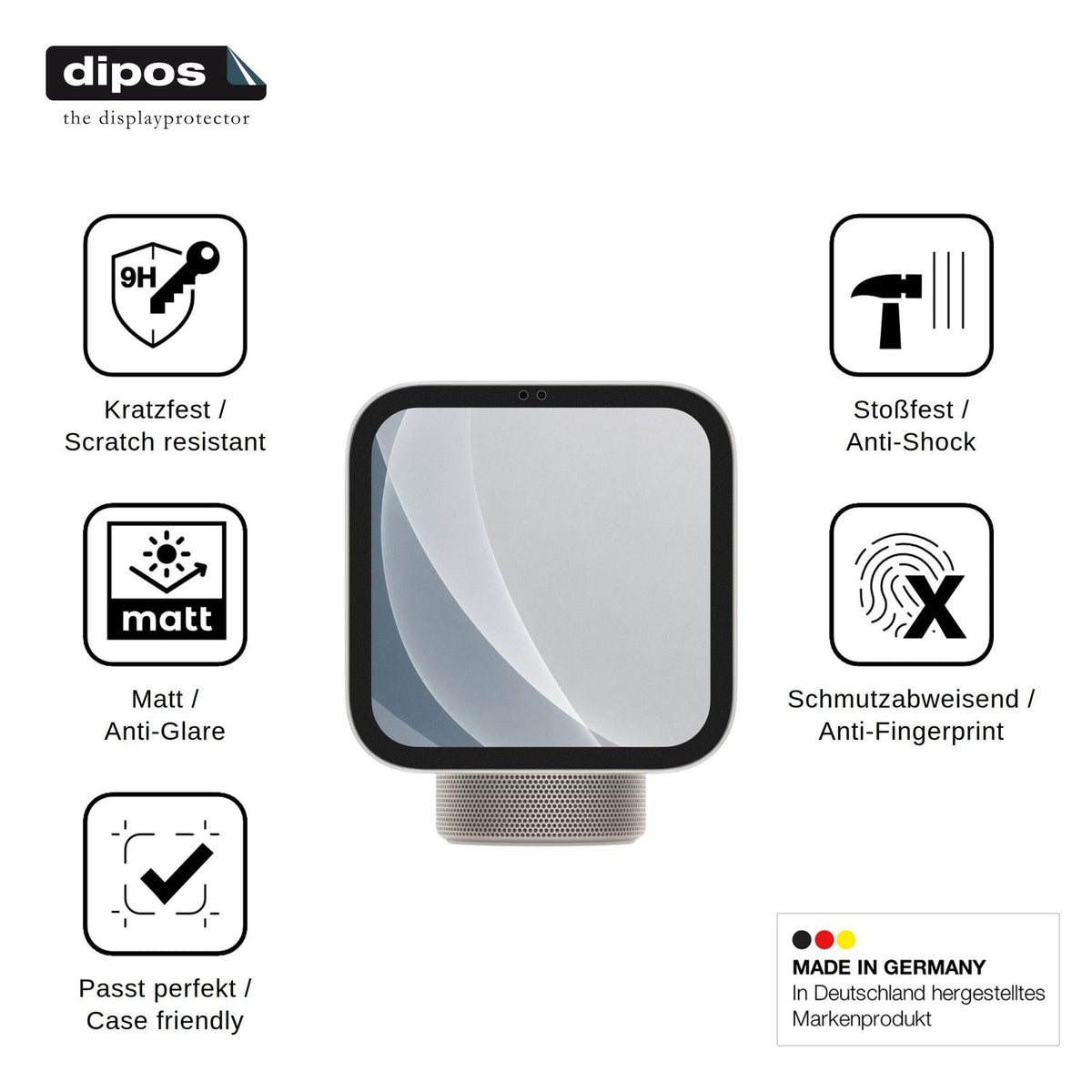 2x Screen Protector for Apple HomeView matte Flexible Glass 9H dipos