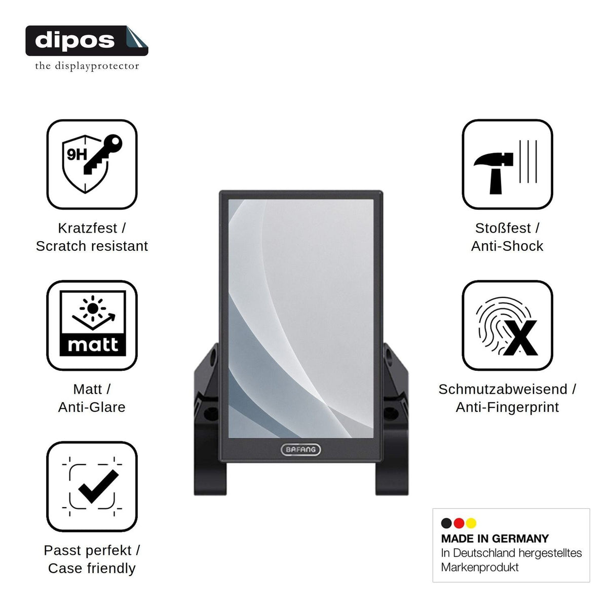 2x Screen Protector for Bafang DP C010 matte Flexible Glass 9H dipos