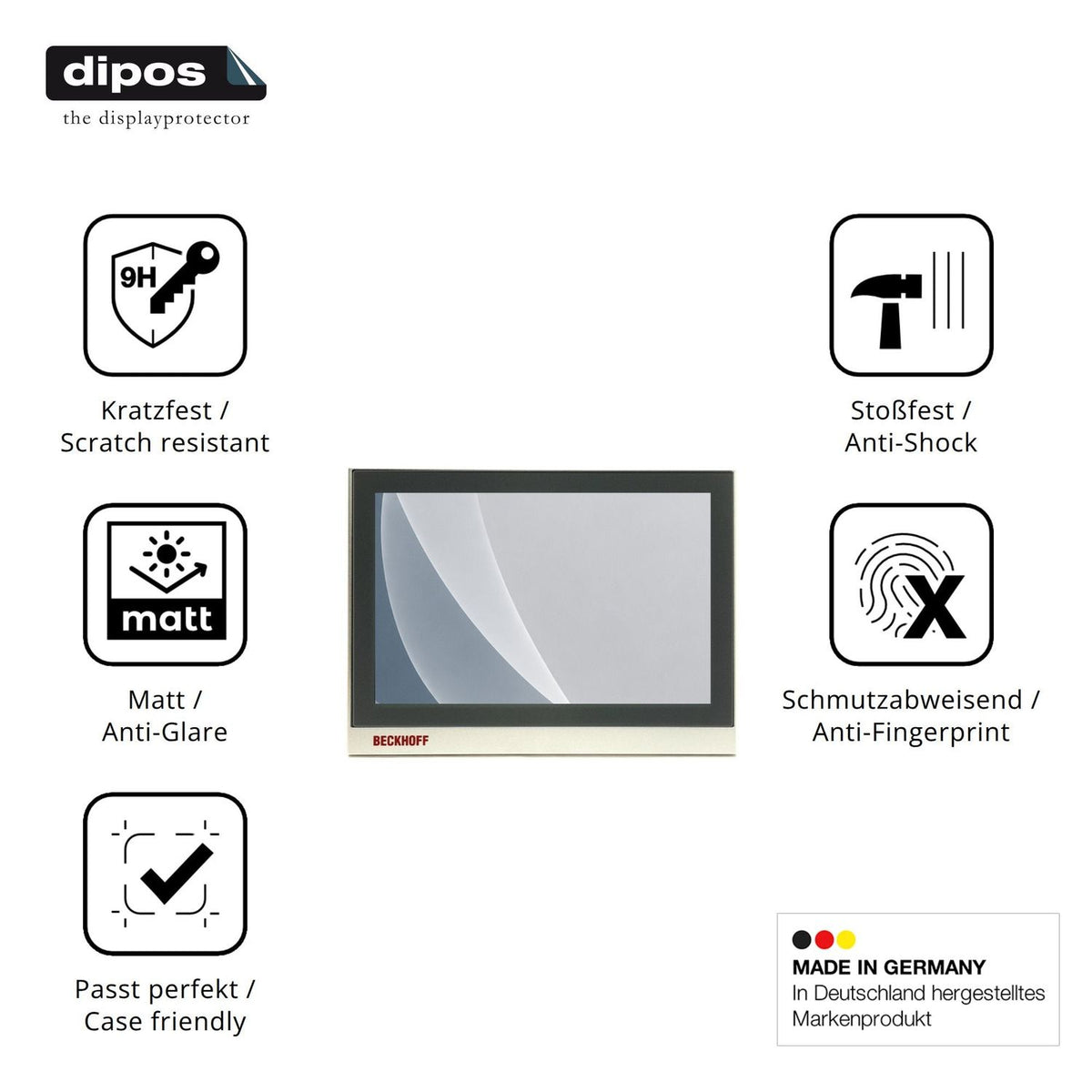 Displayschutz hergestellt in Deutschland, höchste Qualität made in Germany