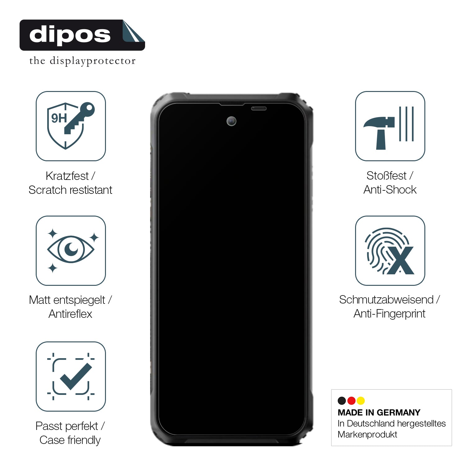 Displayschutz hergestellt in Deutschland, höchste Qualität made in Germany