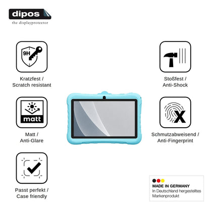 2x Screen Protector for Blackview Link Lite Kids matte Flexible Glass 9H dipos