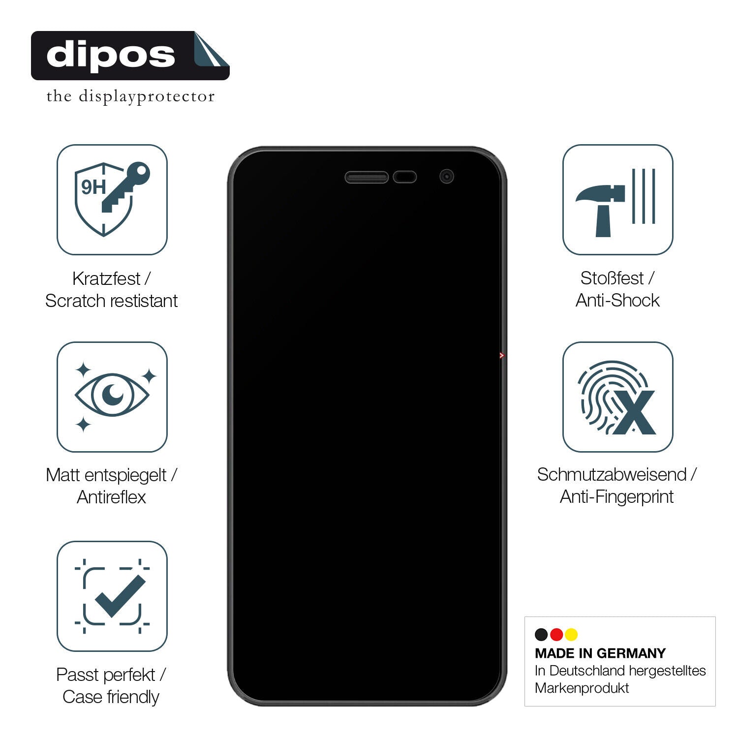 Displayschutz hergestellt in Deutschland, höchste Qualität made in Germany