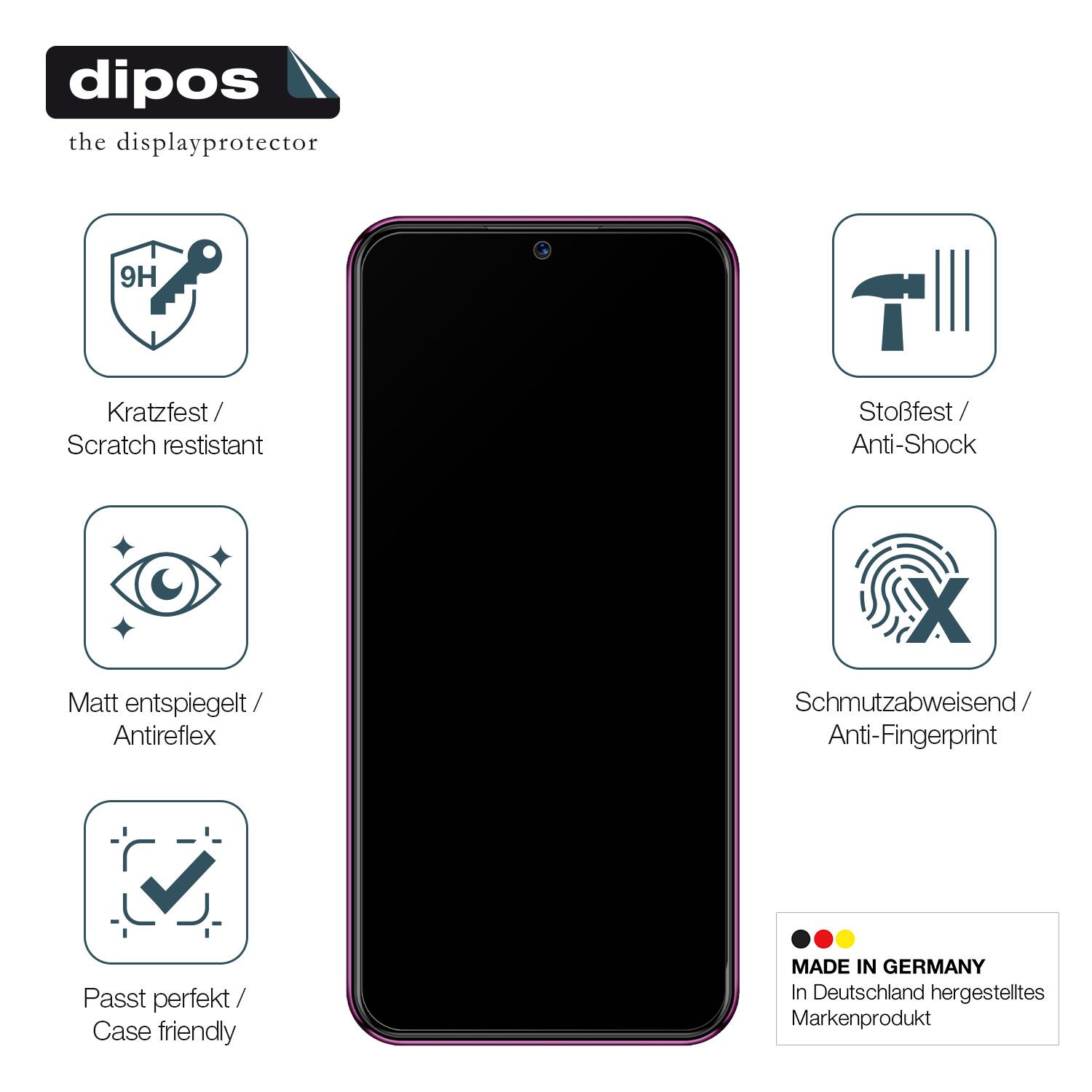 Displayschutz hergestellt in Deutschland, höchste Qualität made in Germany