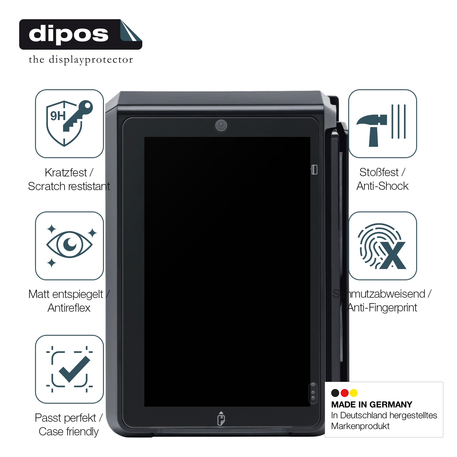 Displayschutz hergestellt in Deutschland, höchste Qualität made in Germany