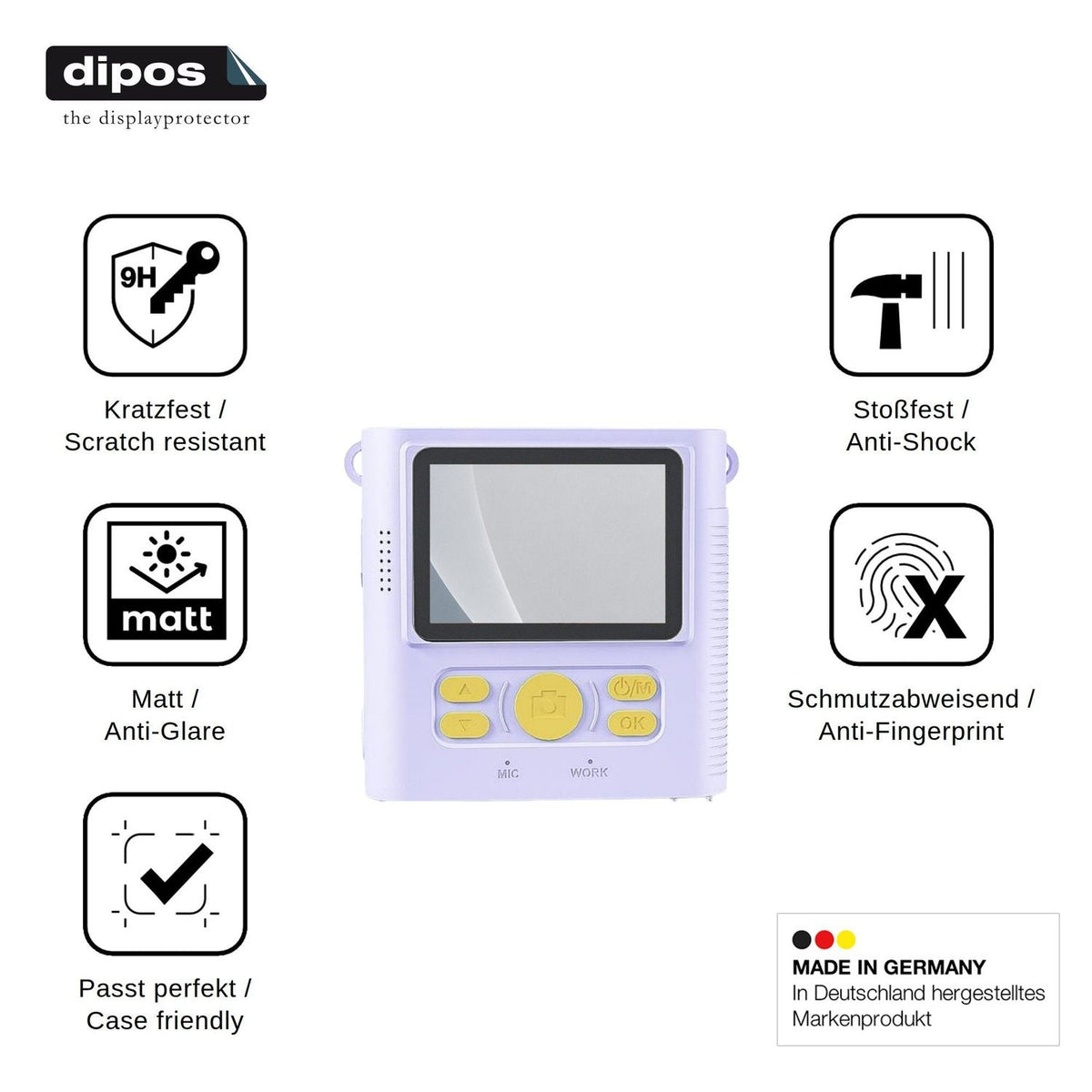 2x Screen Protector for CKATE ABS-681B matte Flexible Glass 9H dipos