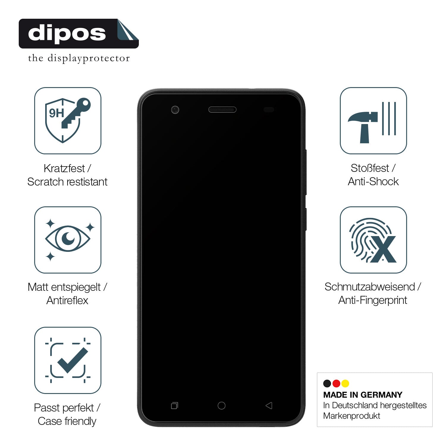Displayschutz hergestellt in Deutschland, höchste Qualität made in Germany