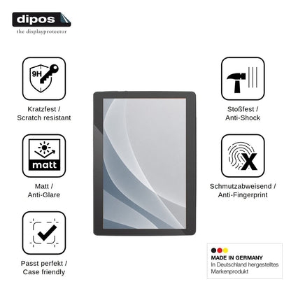 2x Screen Protector for Danew DSlide 1018 matte Flexible Glass 9H dipos