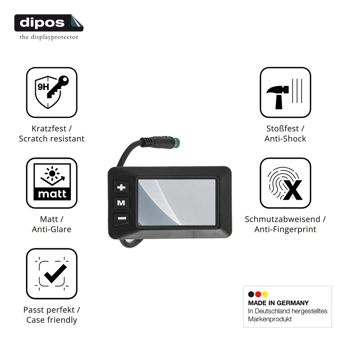 Displayschutz hergestellt in Deutschland, höchste Qualität made in Germany