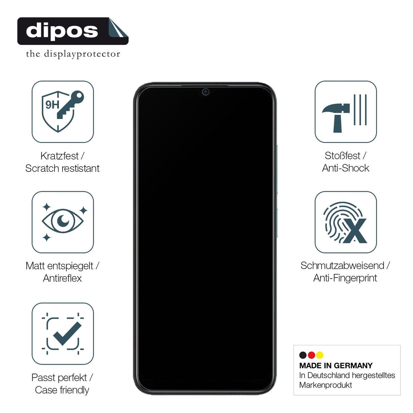 Displayschutz hergestellt in Deutschland, höchste Qualität made in Germany