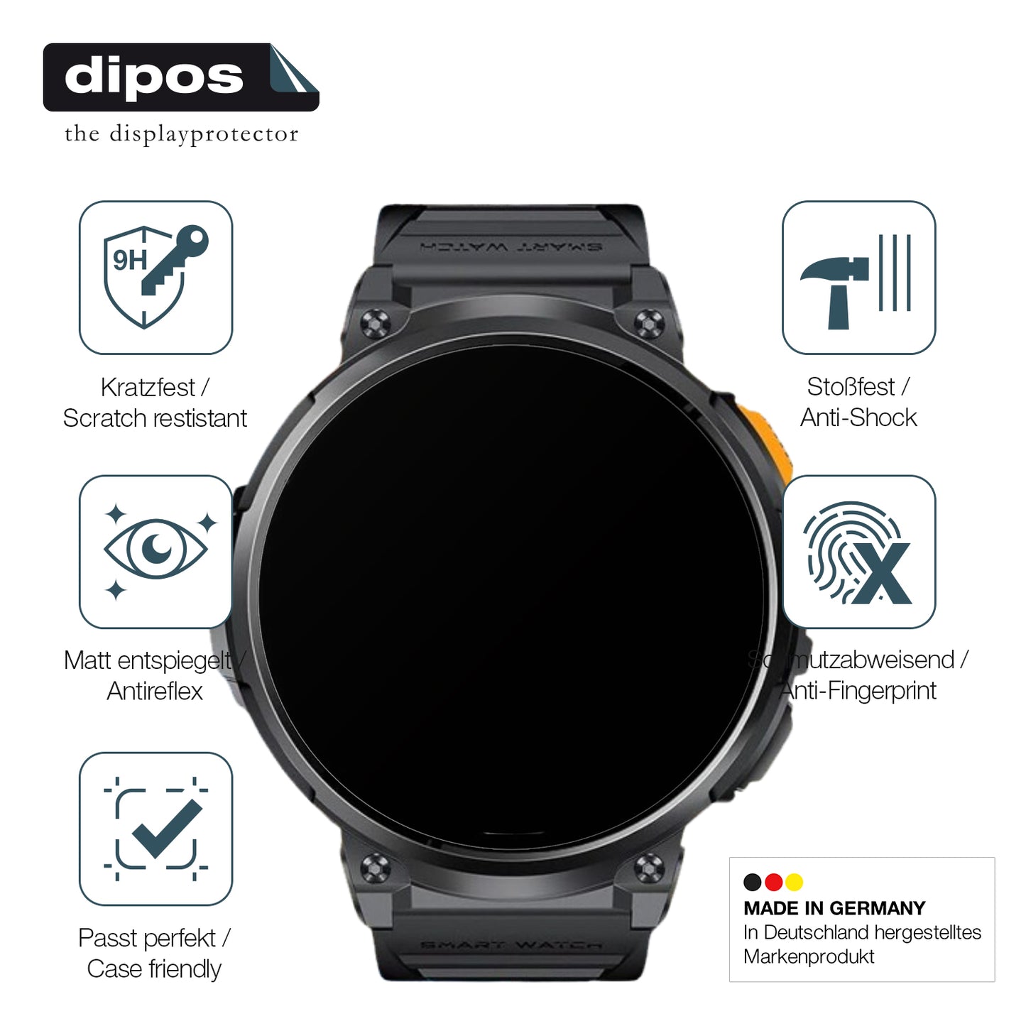 Displayschutz hergestellt in Deutschland, höchste Qualität made in Germany