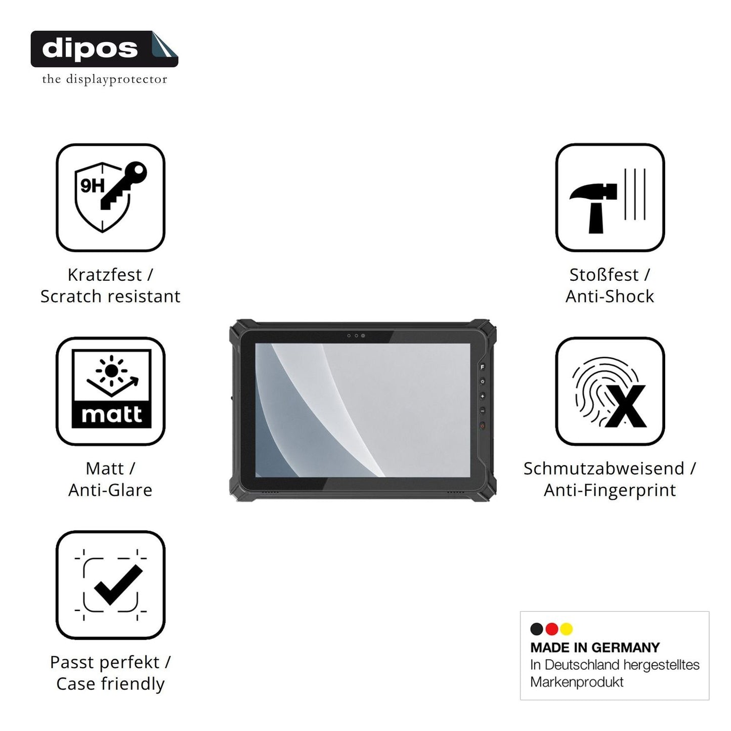 Displayschutz hergestellt in Deutschland, höchste Qualität made in Germany