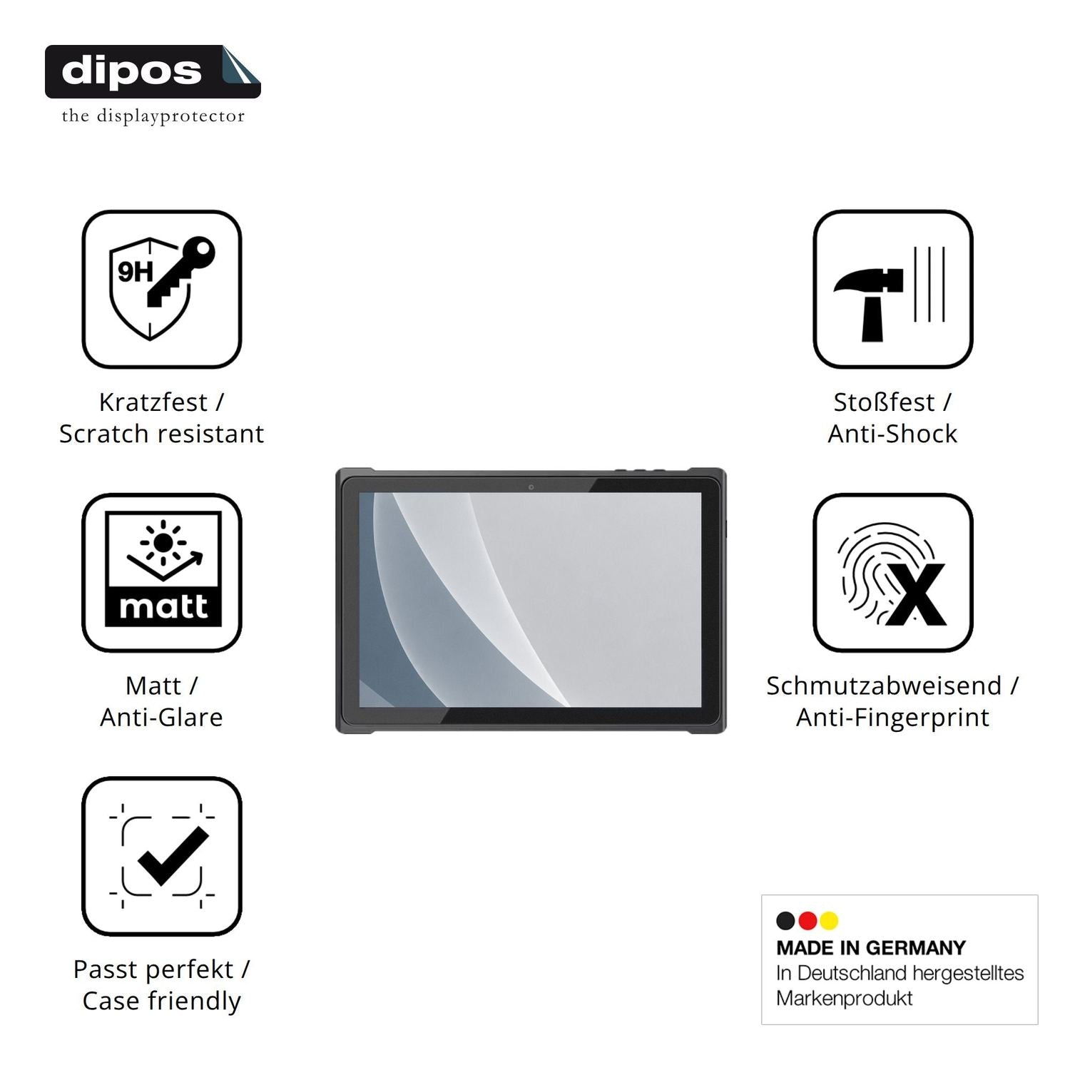 Displayschutz hergestellt in Deutschland, höchste Qualität made in Germany