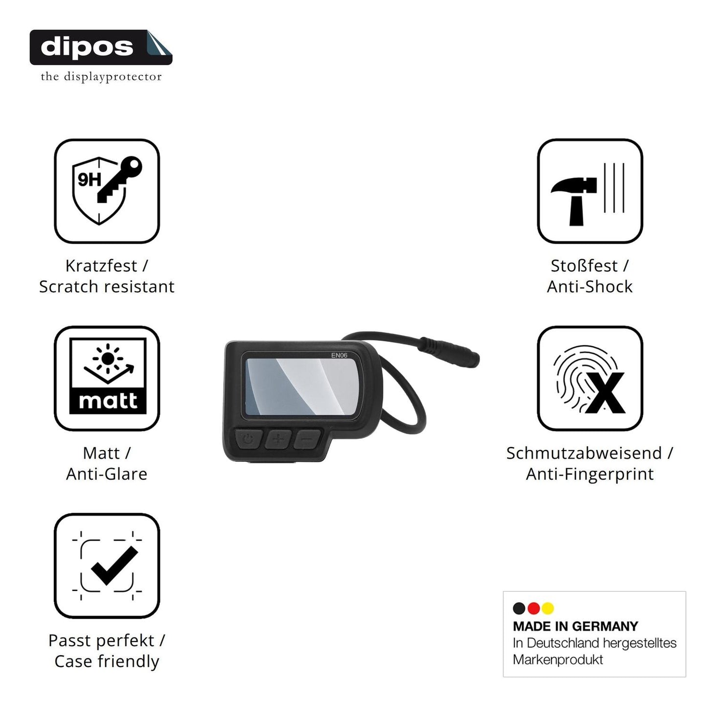 Displayschutz hergestellt in Deutschland, höchste Qualität made in Germany