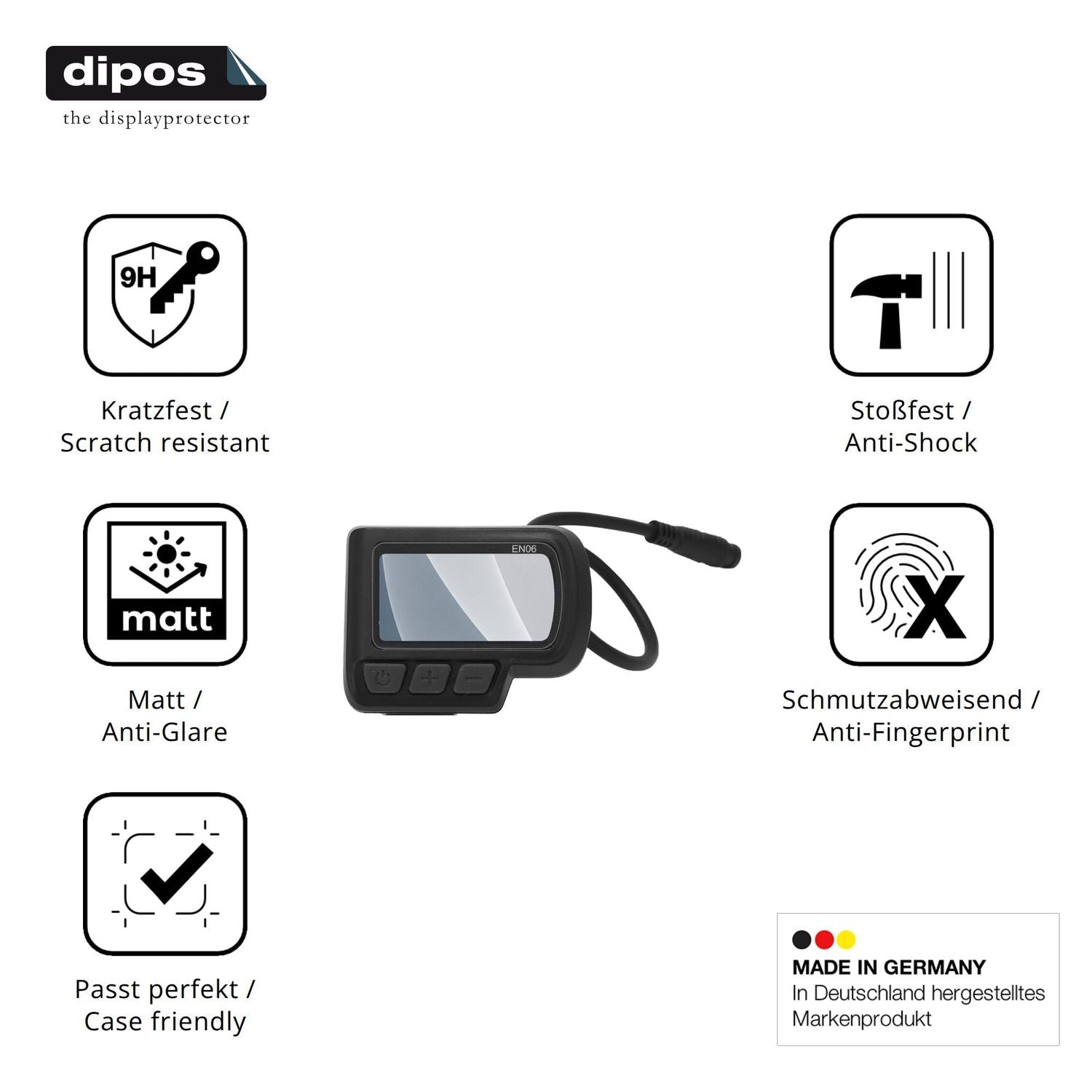 Displayschutz hergestellt in Deutschland, höchste Qualität made in Germany