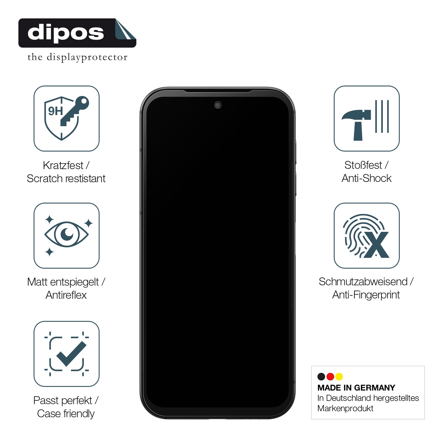 Displayschutz hergestellt in Deutschland, höchste Qualität made in Germany