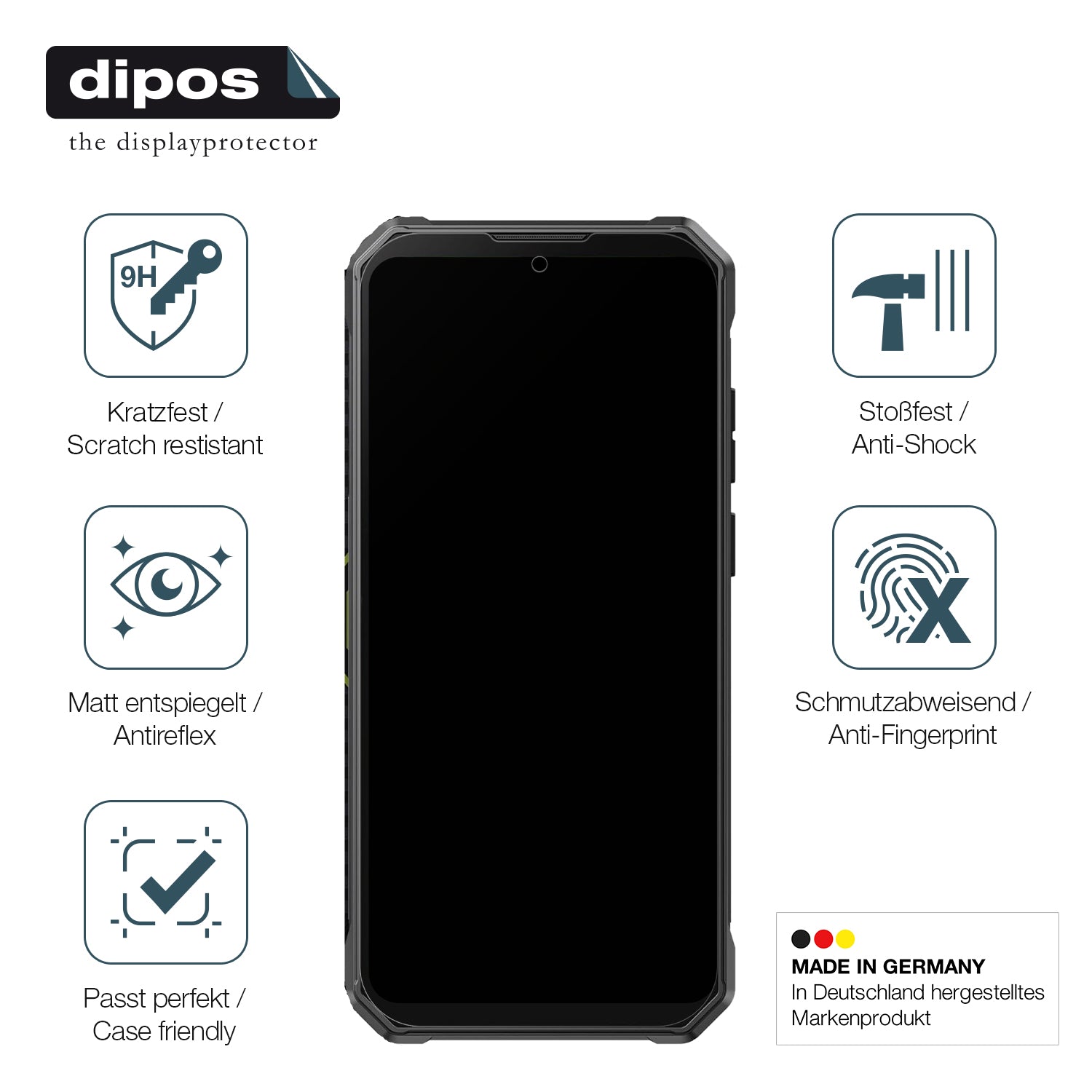 Displayschutz hergestellt in Deutschland, höchste Qualität made in Germany