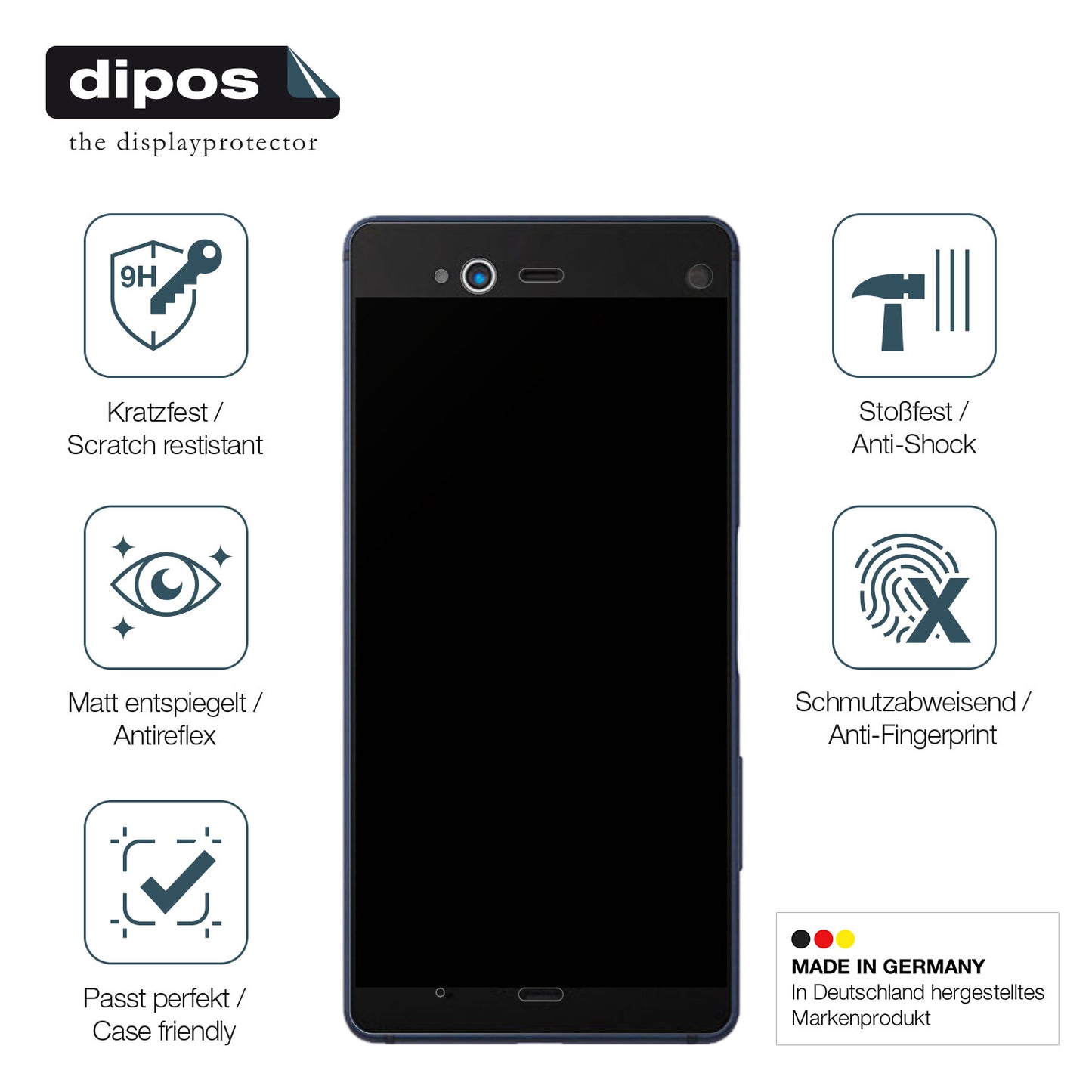 Displayschutz hergestellt in Deutschland, höchste Qualität made in Germany