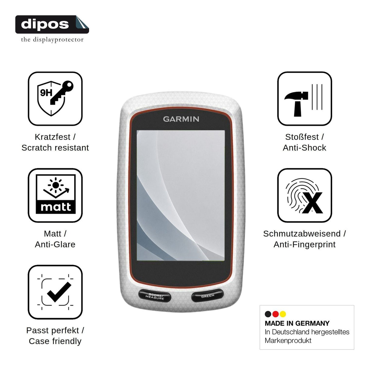 2x Screen Protector for Garmin Approach G7 matte Flexible Glass 9H dipos