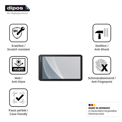 2x Screen Protector for Garmin CamperCam 795 matte Flexible Glass 9H dipos