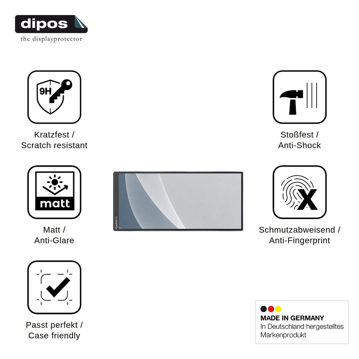 2x Screen Protector for Garmin Drive 8.8 matte Flexible Glass 9H dipos