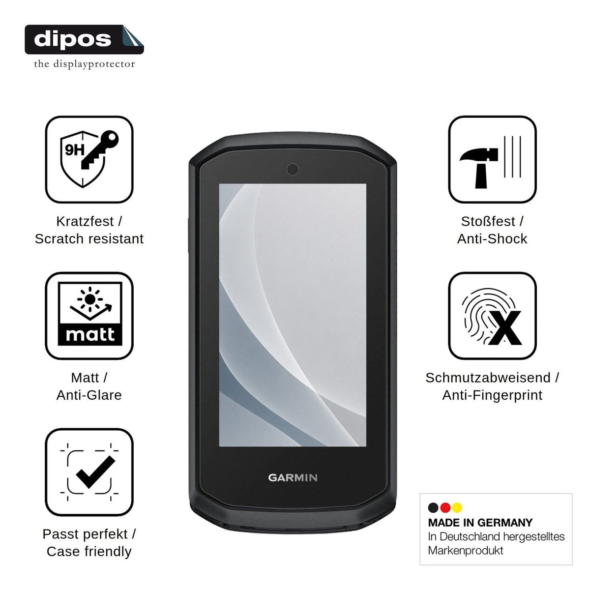2x Screen Protector for Garmin Edge Explore 3 Plus matte Flexible Glass 9H dipos