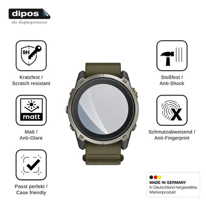 2x Screen Protector for Garmin Enduro 4 matte Flexible Glass 9H dipos