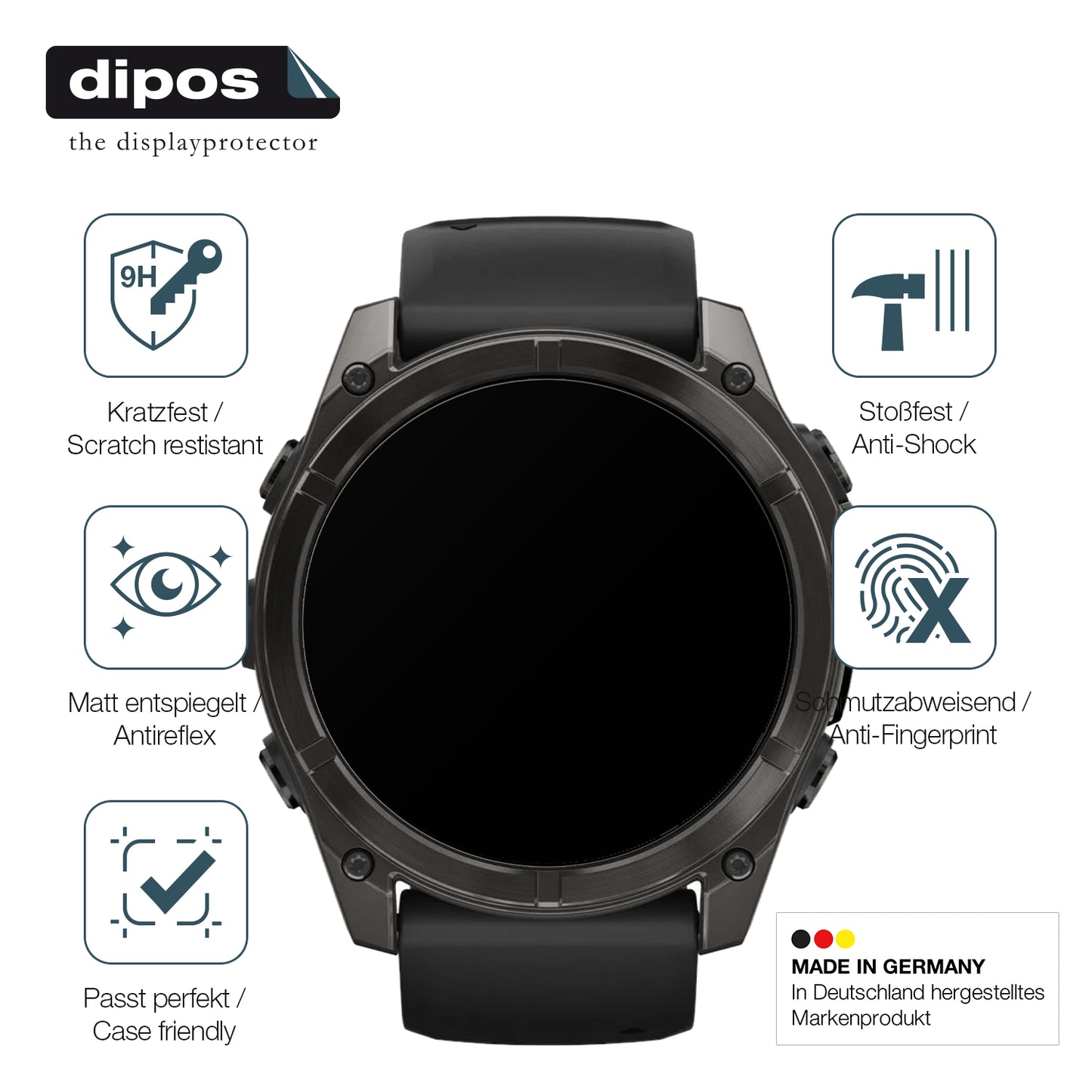 Displayschutz hergestellt in Deutschland, höchste Qualität made in Germany