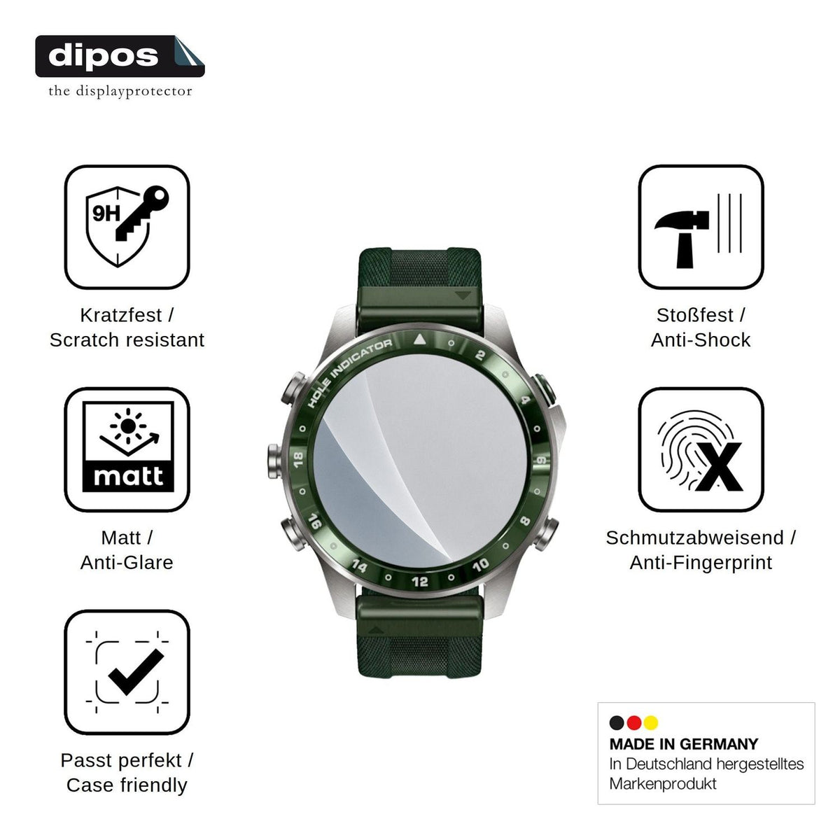 2x Screen Protector for Garmin MARQ Golfer Gen 3 matte Flexible Glass 9H dipos