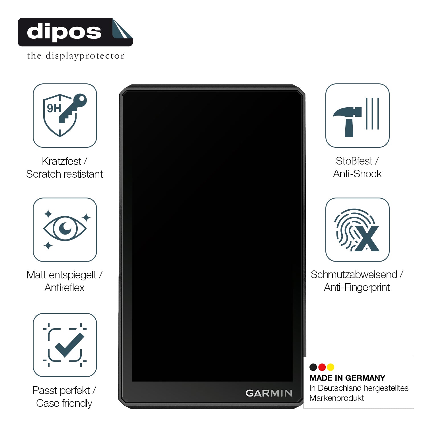 Displayschutz hergestellt in Deutschland, höchste Qualität made in Germany