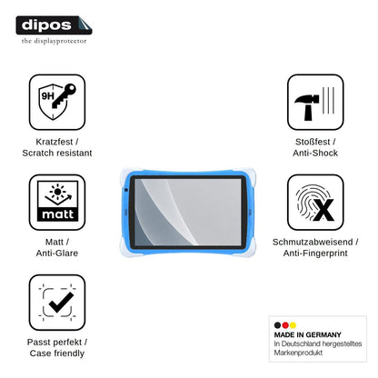 2x Screen Protector for Gezoon Kinder Tab 10 matte Flexible Glass 9H dipos