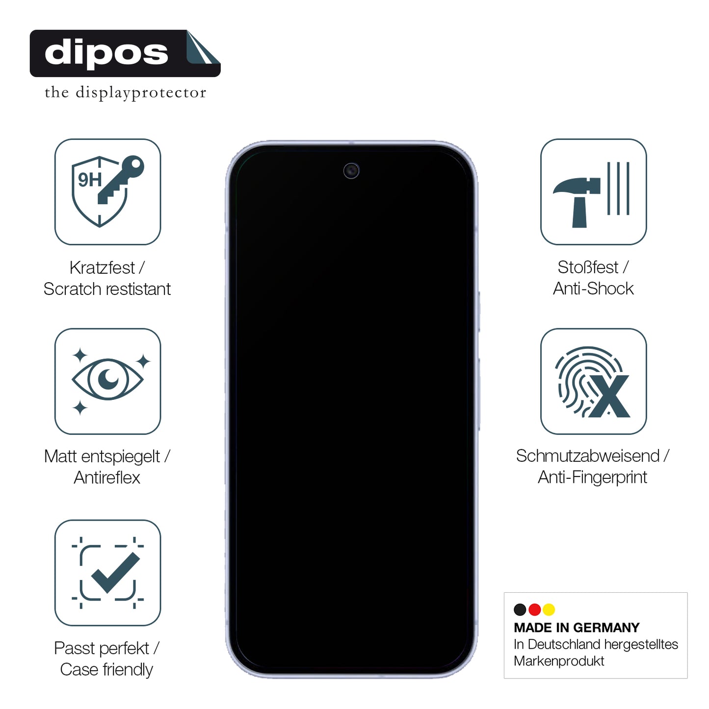 Displayschutz hergestellt in Deutschland, höchste Qualität made in Germany