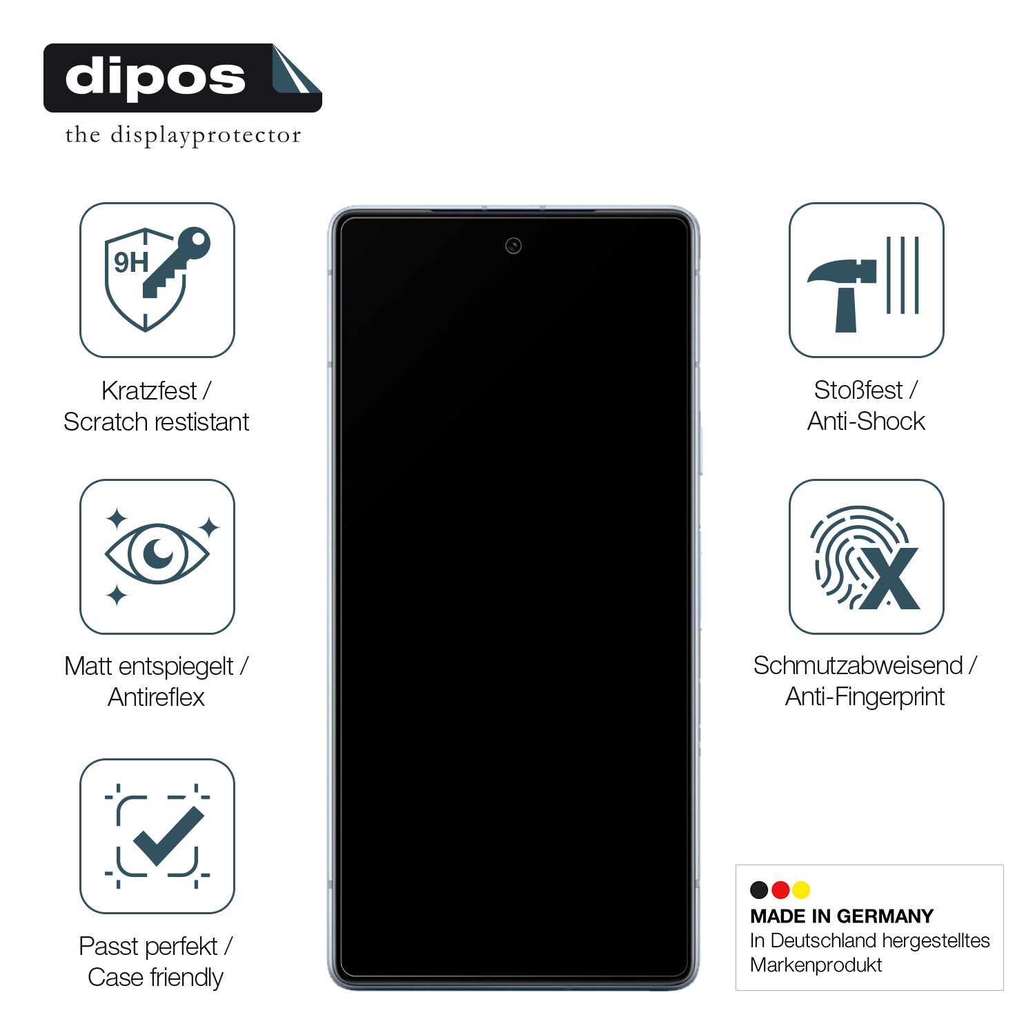 Displayschutz hergestellt in Deutschland, höchste Qualität made in Germany
