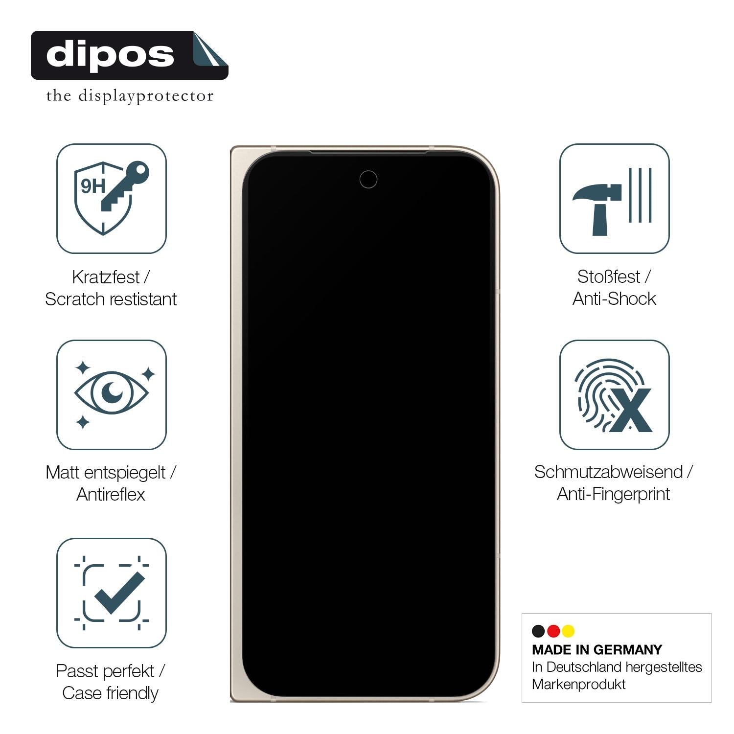 Displayschutz hergestellt in Deutschland, höchste Qualität made in Germany