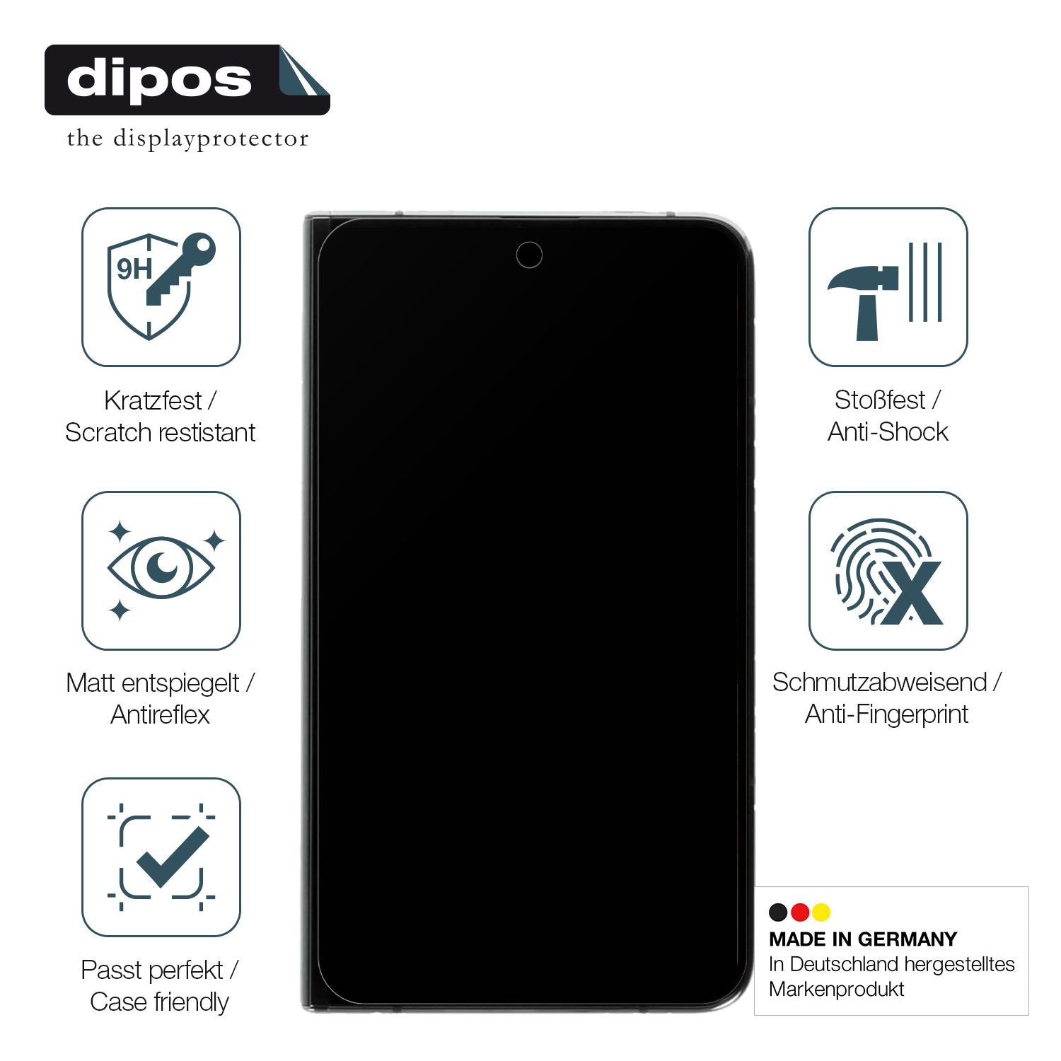 Displayschutz hergestellt in Deutschland, höchste Qualität made in Germany