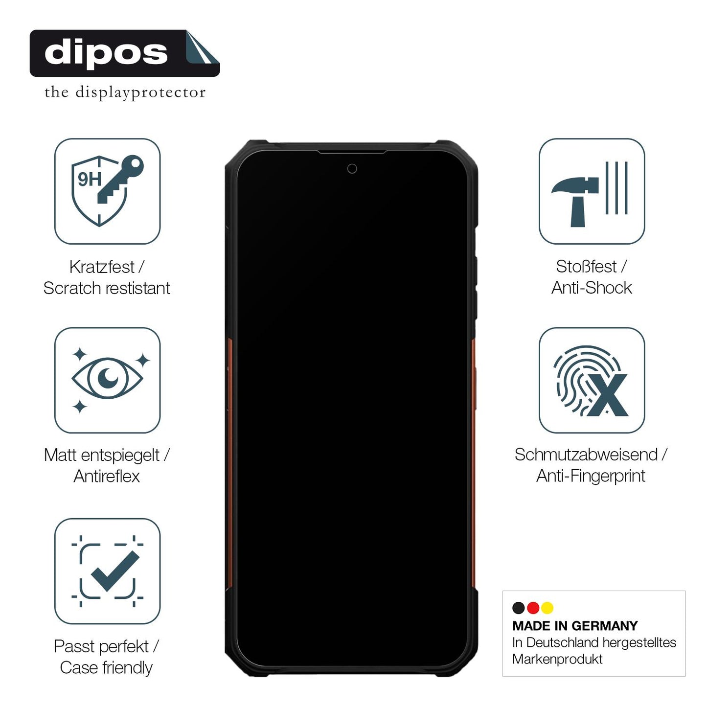 Displayschutz hergestellt in Deutschland, höchste Qualität made in Germany