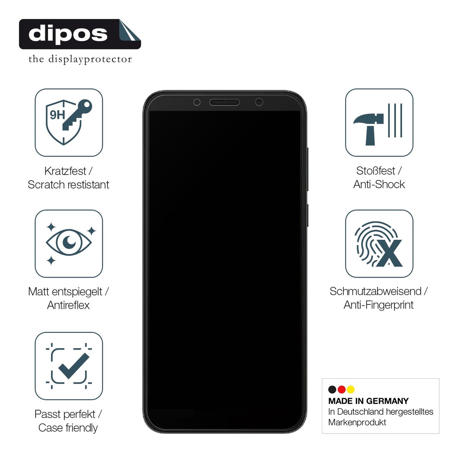 Displayschutz hergestellt in Deutschland, höchste Qualität made in Germany