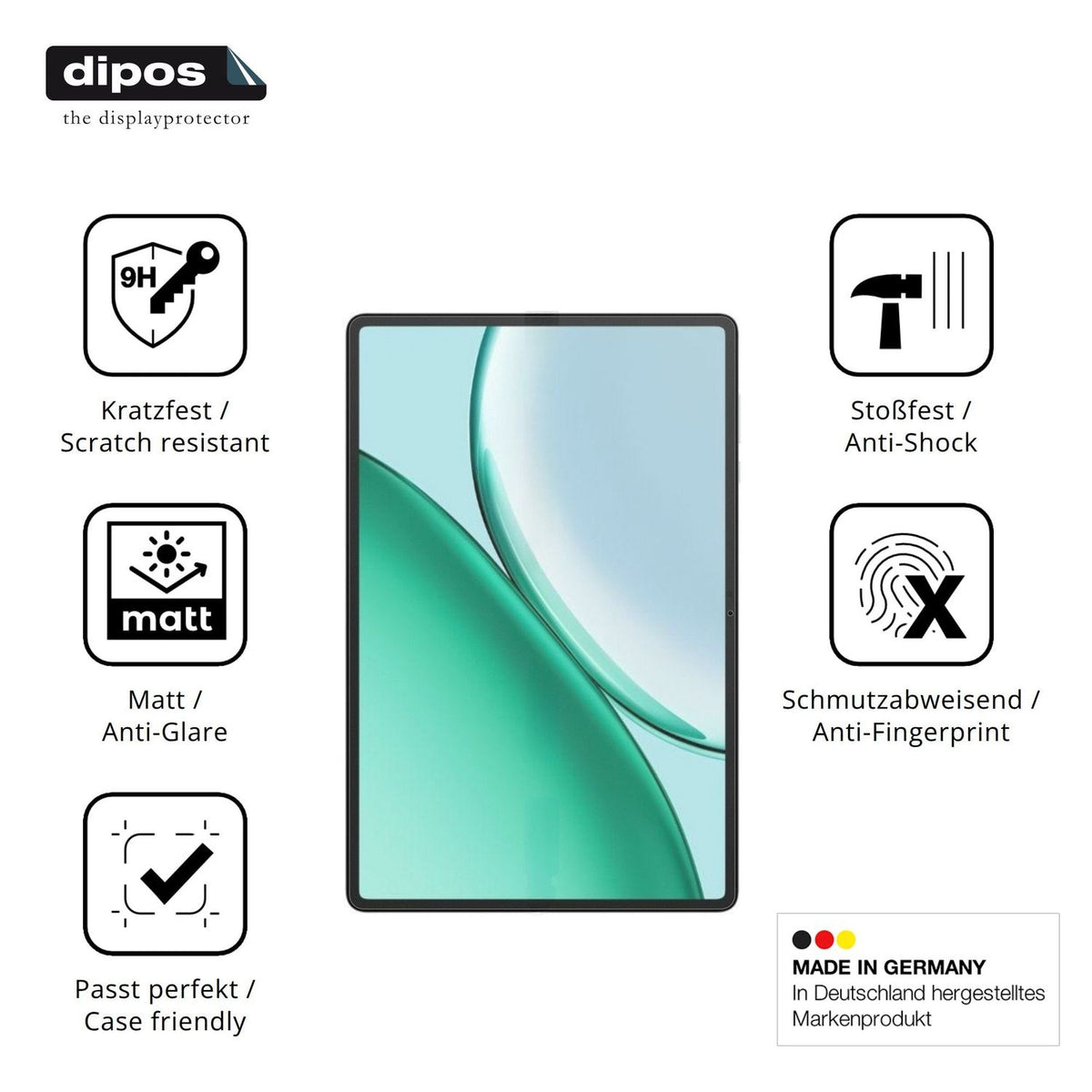 Displayschutz hergestellt in Deutschland, höchste Qualität made in Germany