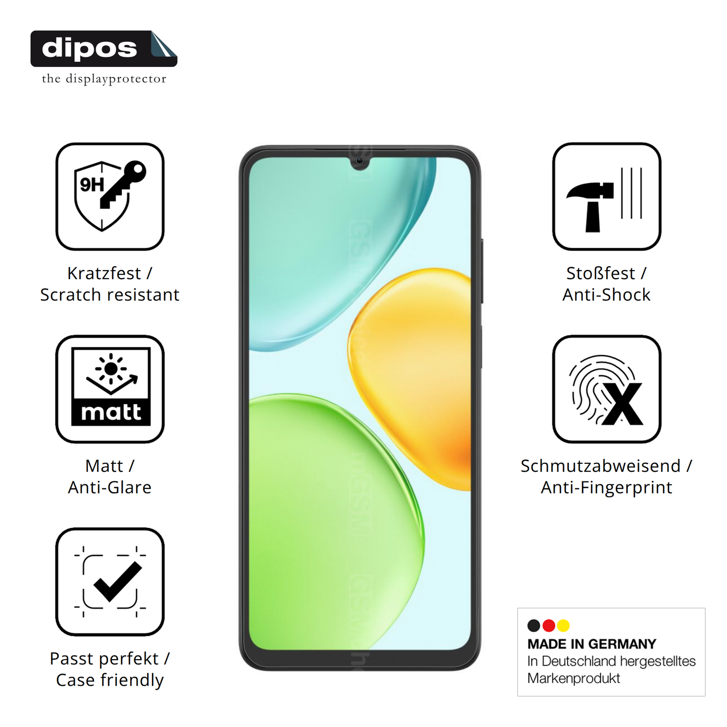 Displayschutz hergestellt in Deutschland, höchste Qualität made in Germany