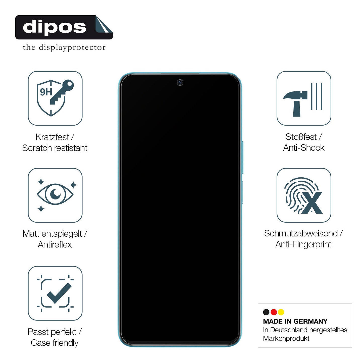 Displayschutz hergestellt in Deutschland, höchste Qualität made in Germany