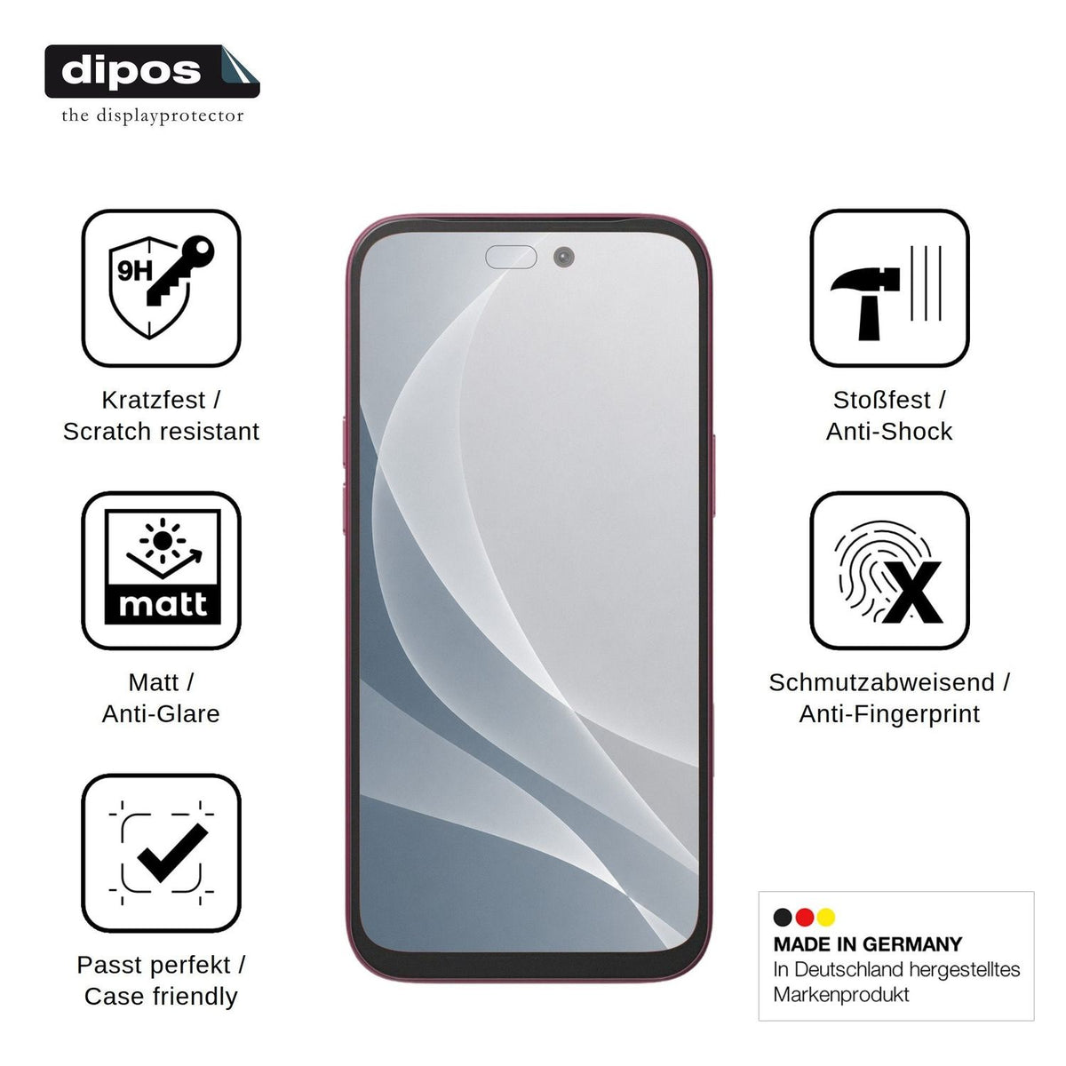 2x Screen Protector for Hotwav A18 Pro Max matte Flexible Glass 9H dipos