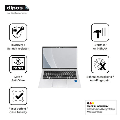 2x Screen Protector for HP EliteBook x360 1030 G8 13.3 matte Flexible Glass 9H dipos