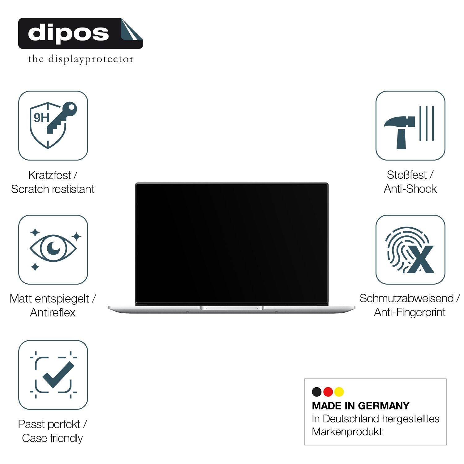 Displayschutz hergestellt in Deutschland, höchste Qualität made in Germany