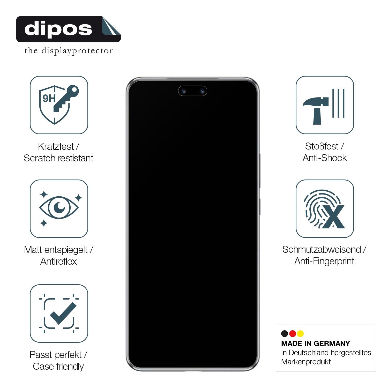 Displayschutz hergestellt in Deutschland, höchste Qualität made in Germany