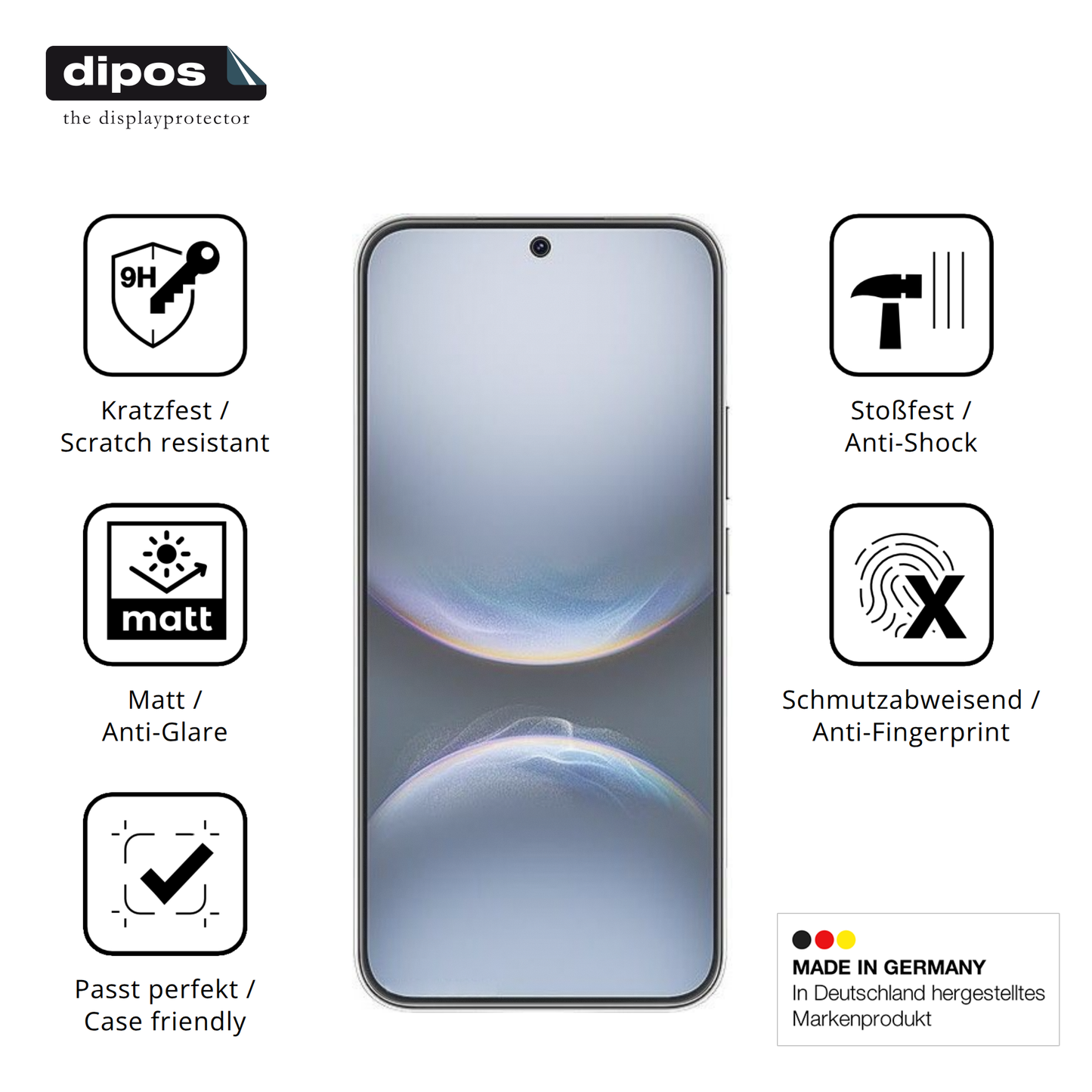 Displayschutz hergestellt in Deutschland, höchste Qualität made in Germany