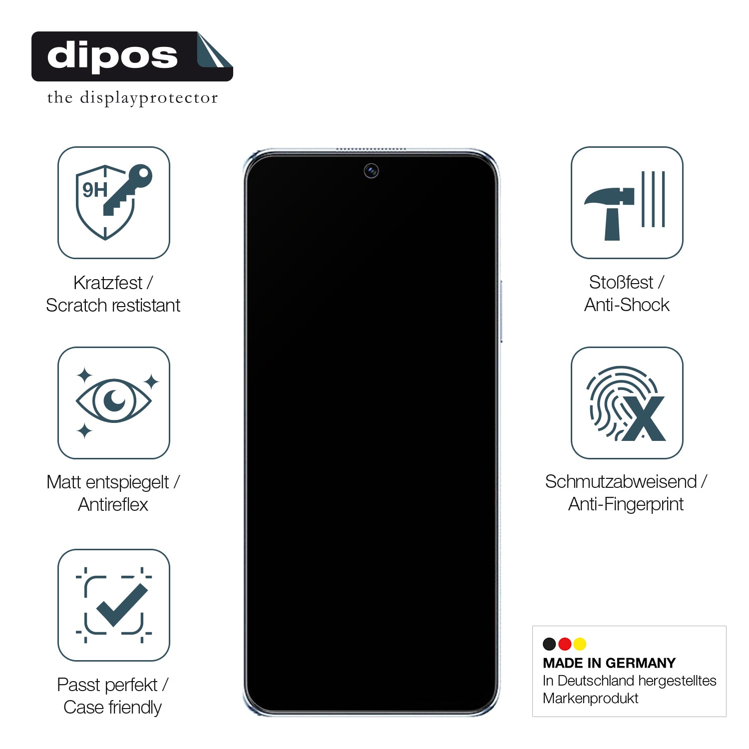 Displayschutz hergestellt in Deutschland, höchste Qualität made in Germany